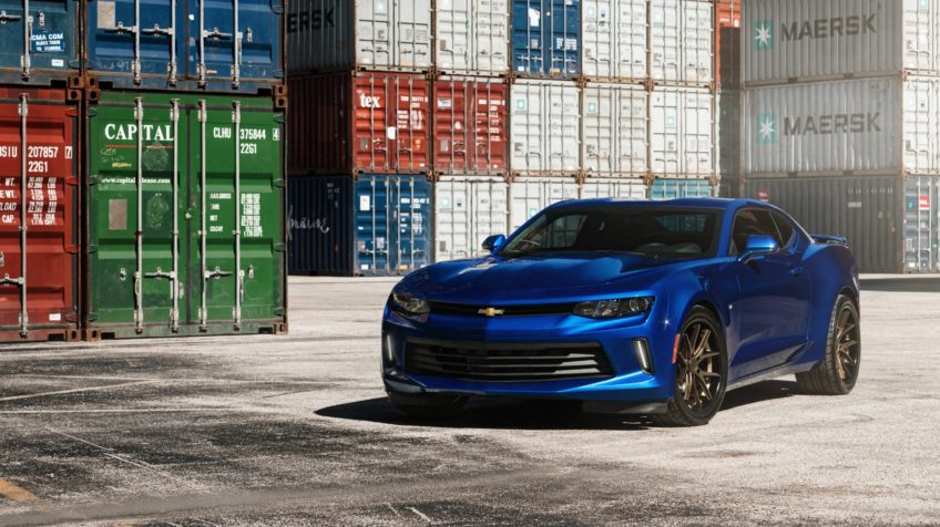 blue car