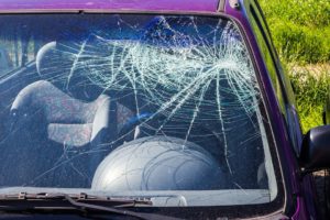 car accident - auto glass broken